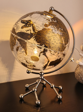 轻奢透明地球仪摆件创q意家居客厅电视柜酒柜办公室书房装饰品