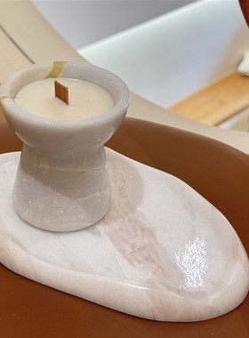 家居高级感云朵形大理石托盘玄关摆件I首饰收纳香薰托盘装饰摆件