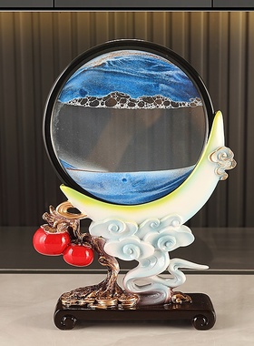 创意沙漏流沙画鹿摆件家居t客厅玄关酒柜电视柜装饰品乔迁新居礼