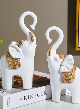 北欧高档大f象摆件家居客厅电视柜酒柜玄关装饰品乔迁新居礼品