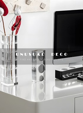 极简轻奢音乐主题水晶q音响摆件客厅书房样板间售楼处软装饰品