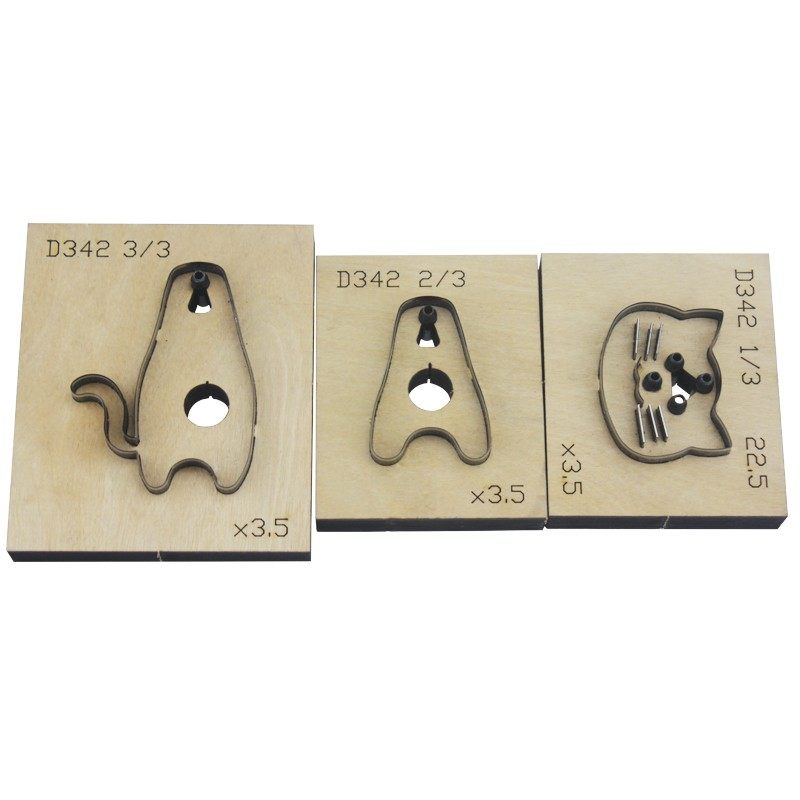 金致D342猫组合挂件手工皮具激光刀模可定制DIY,淘宝优惠券,粉丝福利购,淘宝优惠卷
