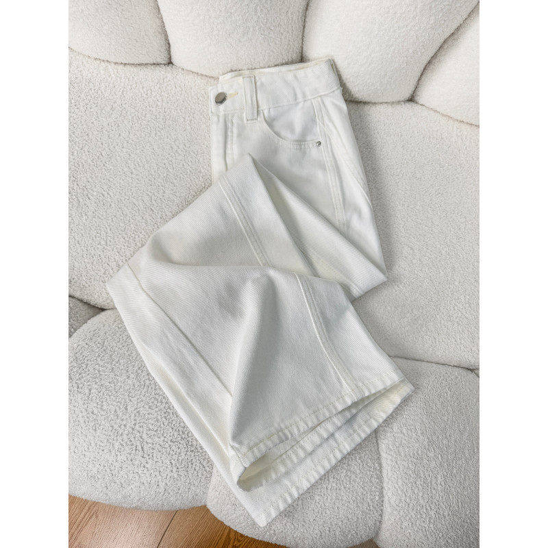 拉夏贝尔白色弯刀牛仔裤女春秋冬2026新款加绒高腰显瘦窄版直筒裤,淘宝优惠券,粉丝福利购,淘宝优惠卷