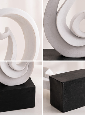 轻奢高档凤羽抽象艺术摆件家居客厅电视J柜酒柜办公室高级感装饰