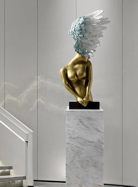 创意轻奢c家居雕塑人物摆件客厅软装饰品样板间会所酒店高档摆设