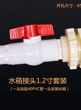 水箱接头4分6分1寸塑料开关出水阀门接口水塔水池鱼缸排水出水口