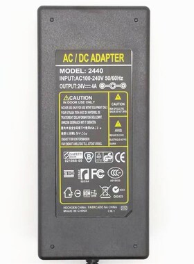 适用于LED鱼缸灯24V3A4A电源通用水草灯水族箱照明灯净水器适配器