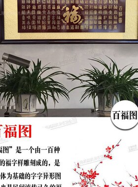 寿匾祝寿牌匾贺寿扁1米95搬家老人生日贺匾Q百福图新年百岁挂匾