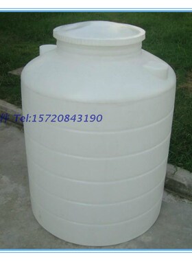 品质好液体塑料带盖圆大水桶 300L升白色PE屋顶水箱塔储水罐 容器