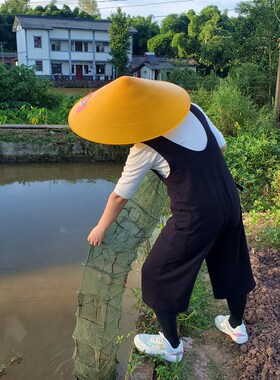 大斗篷帽子下地干活农用斗笠遮阳挡雨采茶环卫大号塑胶户外钓鱼帽