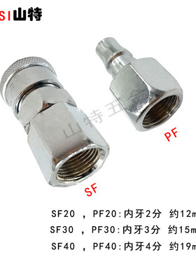 气动C式快速接头空压机气泵转接出气口管木工枪公母快插SP20/PP30