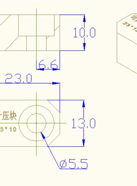 模具配件标准件厂家自销司筒压块 非标定制 订制双联管斜导柱压板