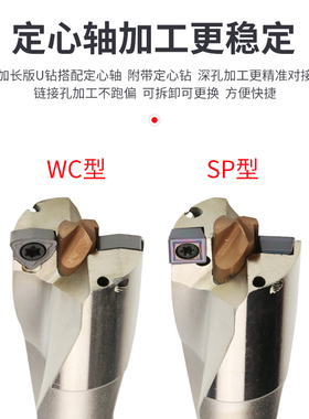 数控加长带定心U钻6倍径快速喷水钻8D 10D特长暴力钻内冷深孔钻头