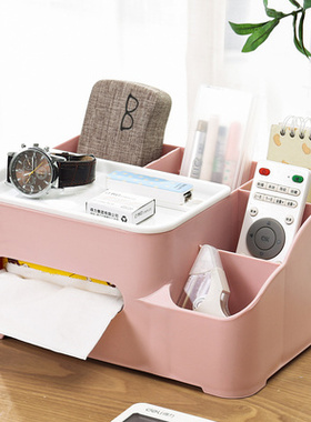 欧式多功能纸巾盒家用客厅茶几装饰美式餐桌抽纸盒收纳摆件