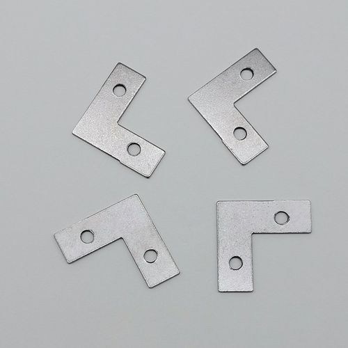 背板梯型连接片两孔攻丝角码五金相框配件家具灯饰内外框固定铁片 - 图0