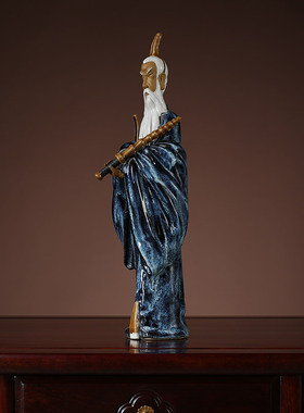 石湾陶瓷公仔工艺精品礼物家居酒柜门客厅饰品Q人物姜子牙中式摆