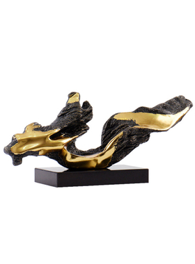 现代简约新中式家居饰品t酒店客厅摆设样板房间抽象雕塑工艺品摆