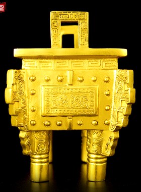 铜鼎摆件招財纯铜店铺家用开业乔迁礼品办公T室客厅家居摆设