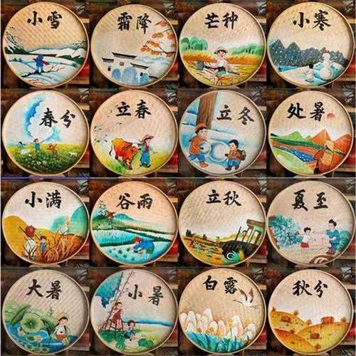 手绘竹编簸箕画乡振田园庭兴壁画农耕文化美村丽乡村F965S599竹筐 - 图2