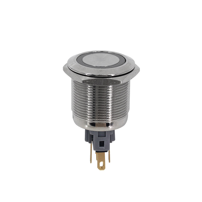 22mm金属环形带灯不锈钢防水带电源标识自复自锁12v 24v按钮开关,淘宝优惠券,粉丝福利购,淘宝优惠卷