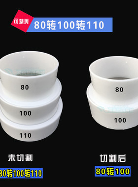 抽油烟机排烟管道变径大小头塑料转换接头排气管塑料变径圈10-20