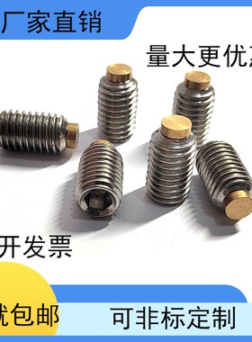 不锈钢铜头机米无头顶丝固定缓冲防撞螺丝防滑紧定螺钉止动柱塞