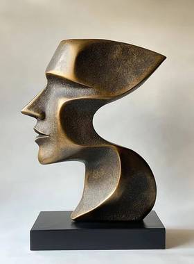 轻奢SHBA3038雕塑人桌面小摆件现代抽简约树脂摆物件轻奢创意象工