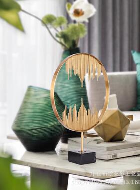 轻奢电视柜酒柜件摆家居倒影三件装饰品客厅关气大创玄意简约现代