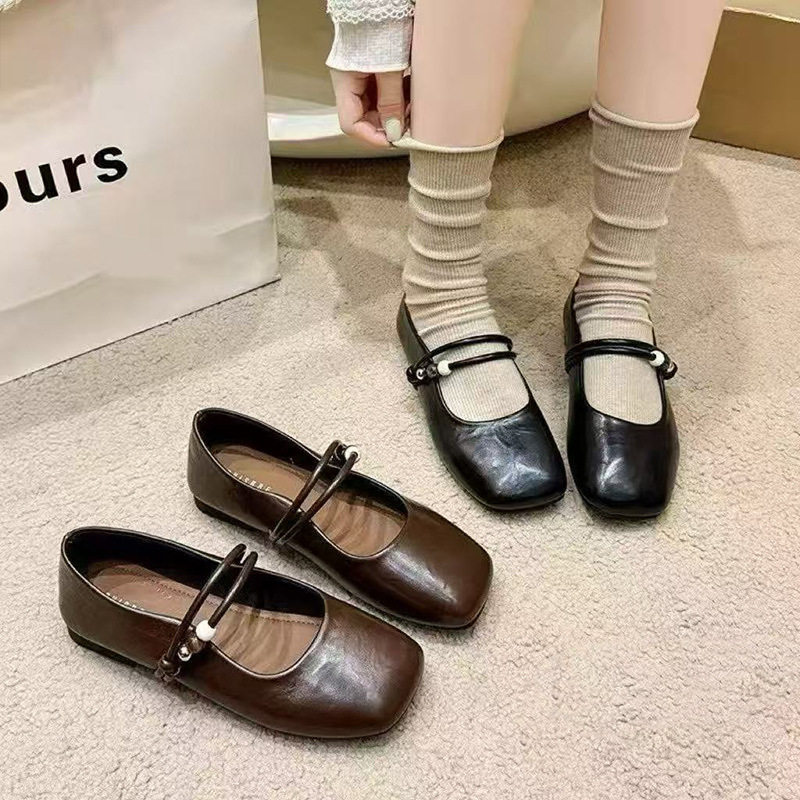 2025新款女鞋冬温柔平底奶奶鞋玛丽珍高跟鞋配裙子小皮鞋单鞋女,淘宝优惠券,粉丝福利购,淘宝优惠卷