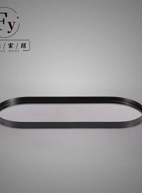 新款工艺品简约现代几p何金属镜面托盘餐桌样板房摆件家居软装摆