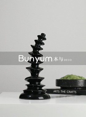 简约轻奢树脂抽象艺术摆件样板房售I楼处酒店玄关桌面装饰摆设