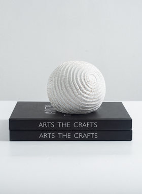 简约肌理裂纹球摆件客厅茶几摆设样板I间玄关电视柜陈设装饰品