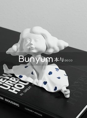 艺术创意人物雕塑摆件样板间售楼H处家居客厅儿童房软装饰品