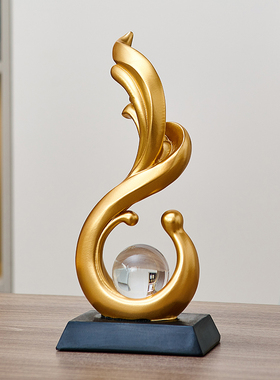 酒柜装饰品摆件轻奢高o档客厅电视柜办公室领导高端工艺礼品摆饰