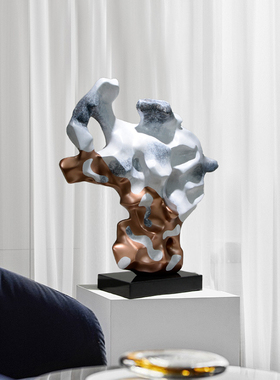 新中式高端玻璃纤雕塑摆放简约连E锁公共空间玄关抽象艺术装置