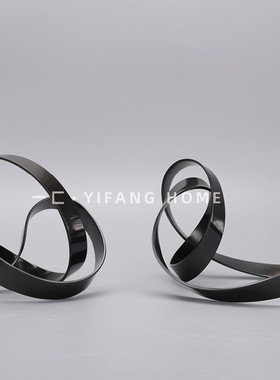 一匚简约轻奢g全铜流线摆件样板间客厅酒店书房柜创意软装饰品