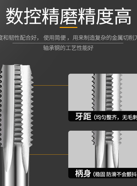 手动丝锥丝攻神器工具套装手用开丝器开丝钻头螺纹攻牙螺丝攻丝器