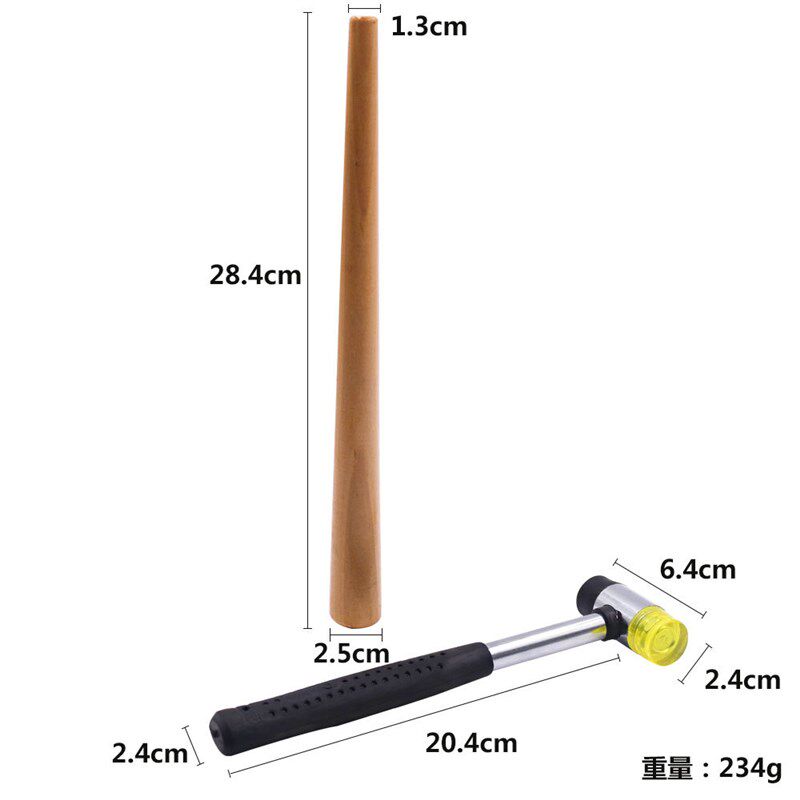 Rubber mallet for jewelry store. Solid wooden ring resizing repair tool. Jewelry making tool.