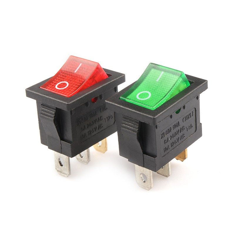 XL601系列 船型/圆形翘板电源开关按钮 开关配件 2/3/4/6脚 带灯,淘宝优惠券,粉丝福利购,淘宝优惠卷