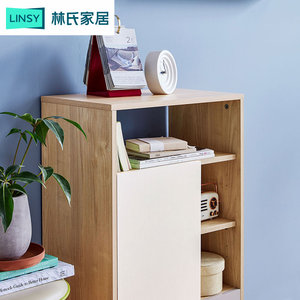 林氏木业北欧风格家用客厅储物门厅柜置物入户门口角柜小柜子JF1O
