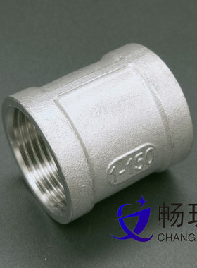 不锈钢管古内丝接头304 铸造直通水管内螺纹丝扣管箍4分6分1寸DN1