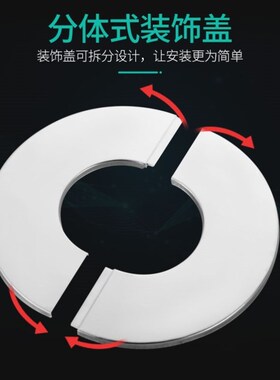 墙体管装饰圈烟道封堵盖板排烟管管道遮挡圆形出风口装饰盖墙孔