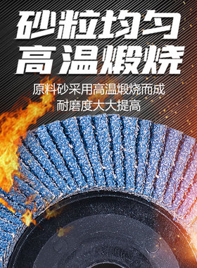角磨机加厚100百页轮抛光片打磨片百叶片磨光片抛光轮平面砂布轮
