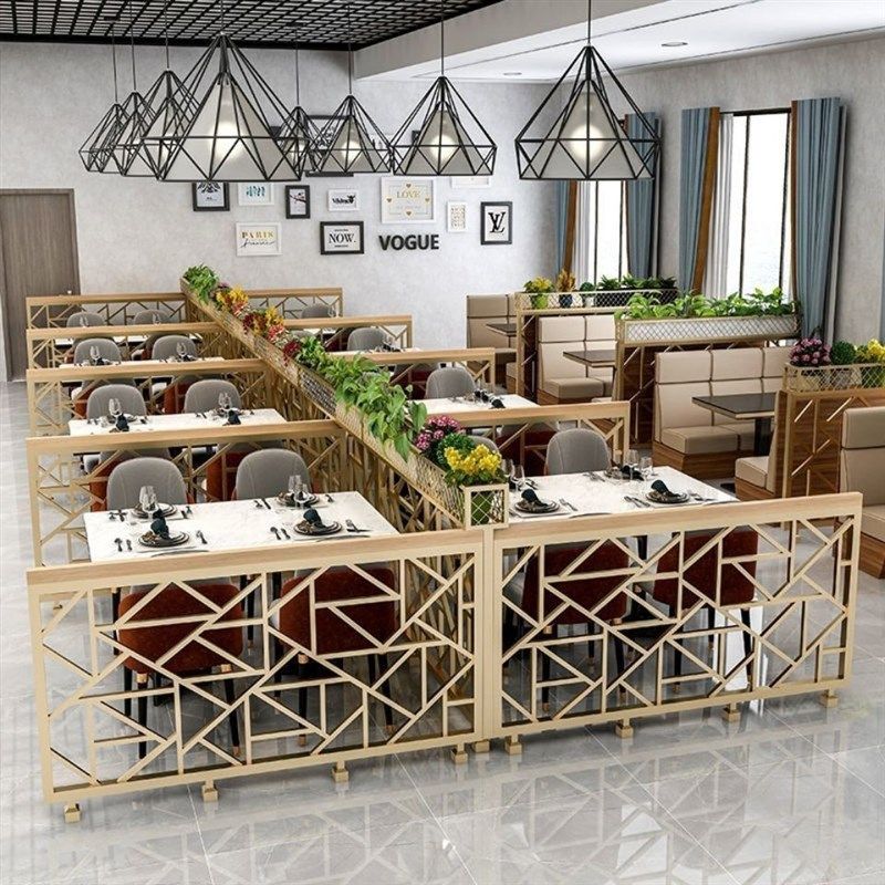 铁艺餐厅隔断花架饭店卡座围栏火锅店酒吧工业风装饰矮墙屏风护栏,淘宝优惠券,粉丝福利购,淘宝优惠卷