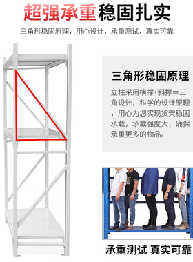 仓库仓储货架置物展示架多层家用储物架地下室车库三层快递铁架子