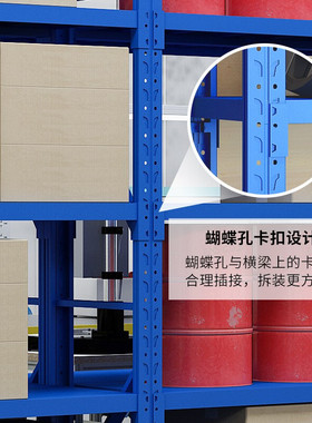 仓储仓库货架置物架多层家用重型铁架子角钢储物藏超市快递货物架