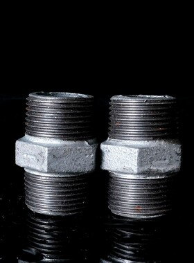 镀锌铁外丝直接外螺纹接头铸铁管件内接头4分6分1寸1.2寸1.5寸2寸