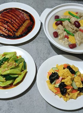 食物模型梅菜扣肉红烧鱼木耳炒鸡蛋大H虾扇贝海鲜拼盘厨房装饰道
