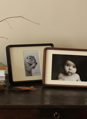 实木大相框摆台6寸7寸8寸10寸装裱全家福照片墙定制宝宝画框挂墙