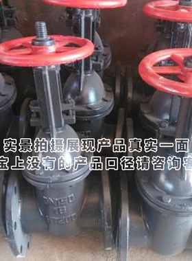 铸铁法兰闸阀Z41T-16明杆自来水消防供暖热力闸板阀门DN50 100 65